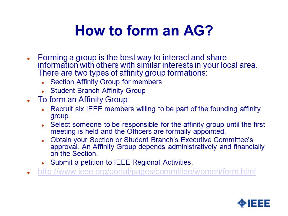 How to form an AG.