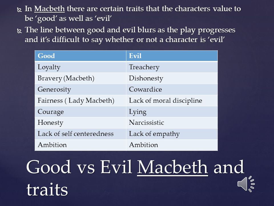the nature of evil in macbeth