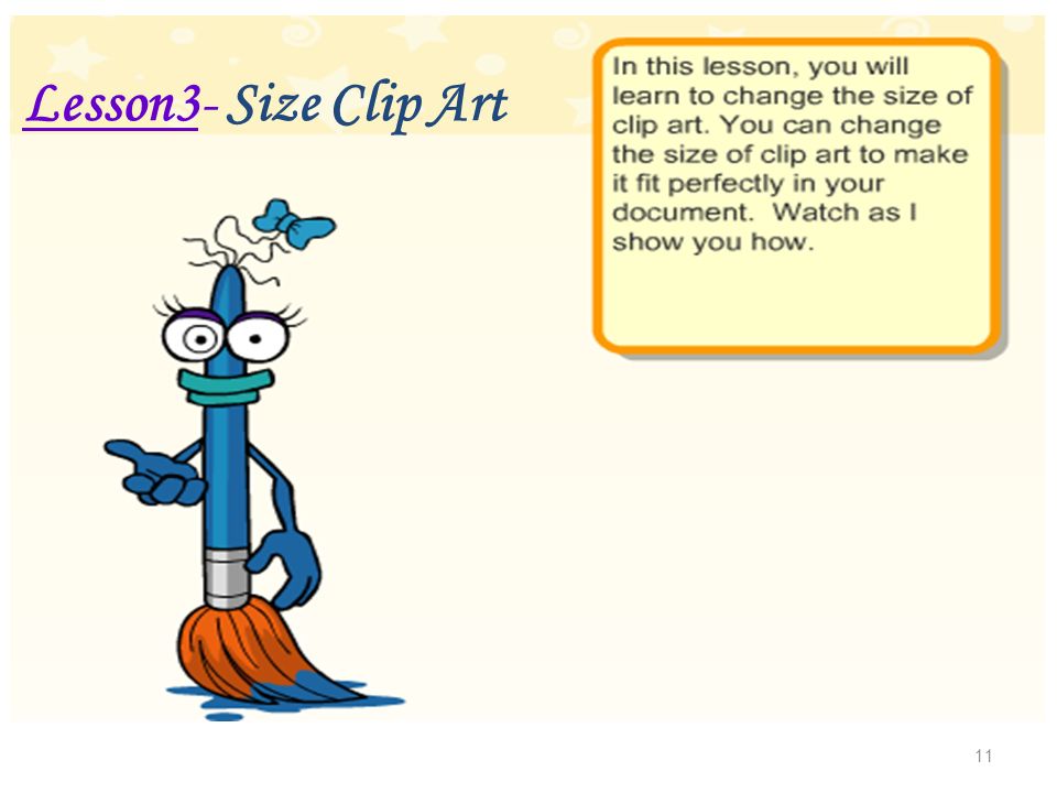 11 Lesson3- Size Clip Art