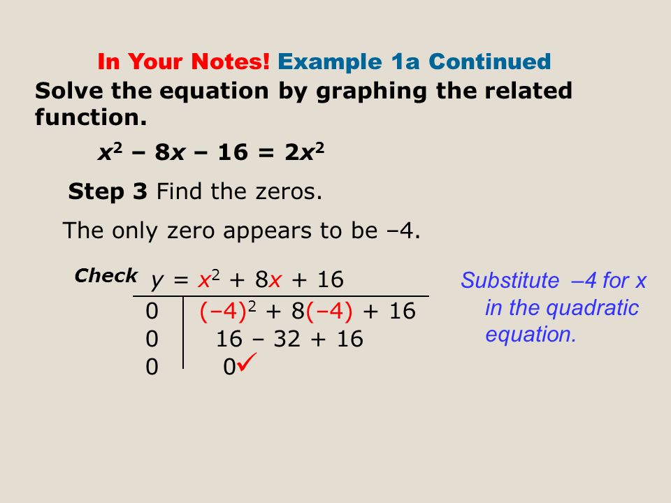 Solve the equation by graphing the related function.