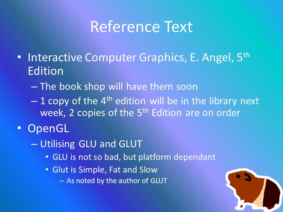 Reference Text Interactive Computer Graphics, E.