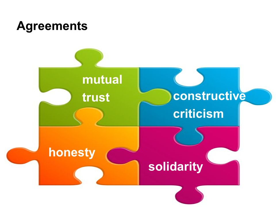 Agreements mutual trust honesty constructive criticism solidarity