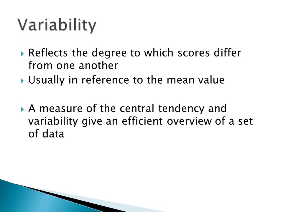Set For Variability – Reflect