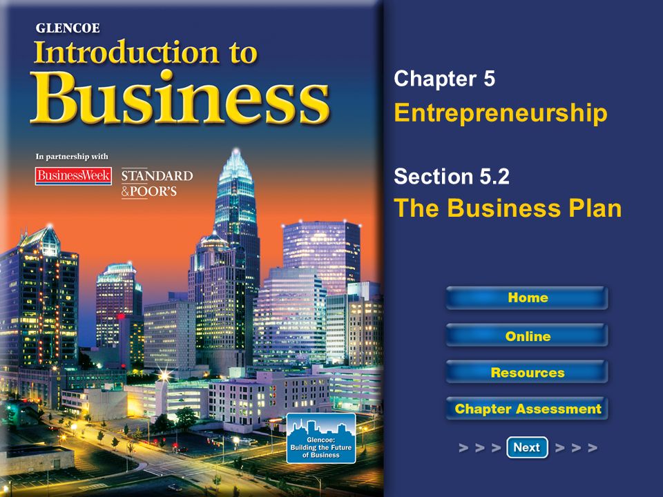 Chapter 5 Entrepreneurship Section 5.2 The Business Plan