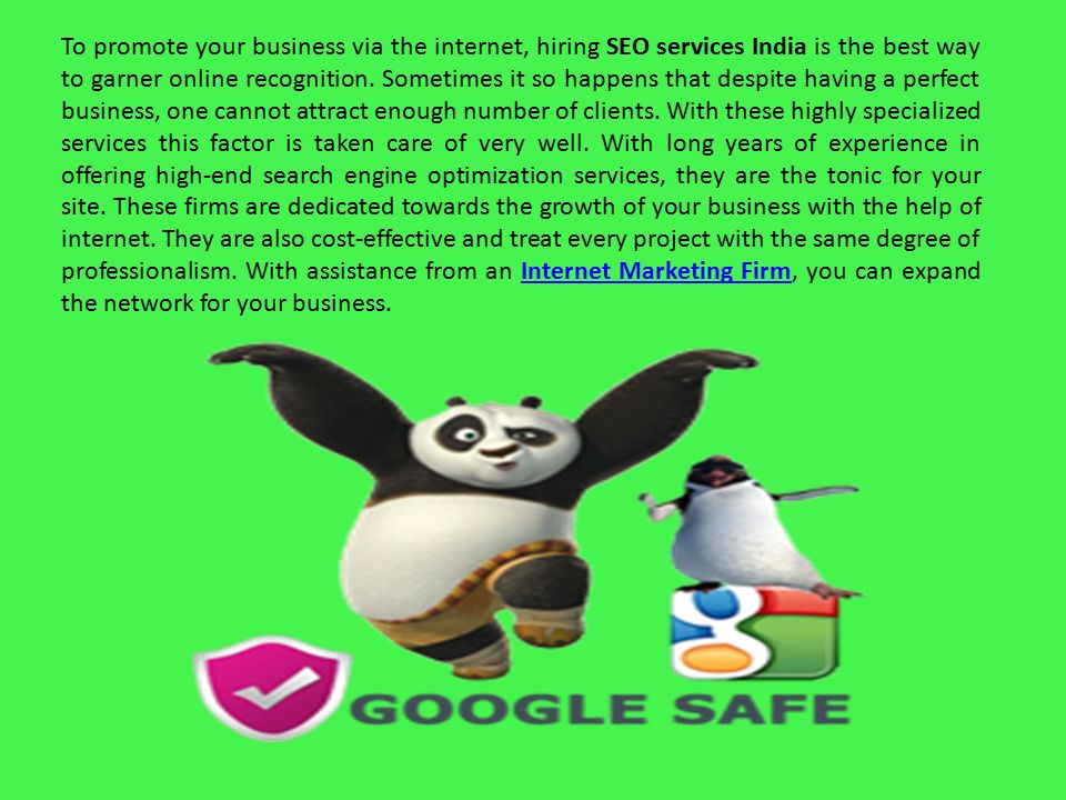 To promote your business via the internet, hiring SEO services India is the best way to garner online recognition.