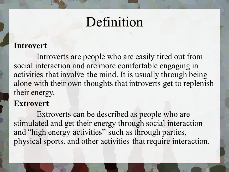 Extrovert and introvert meaning