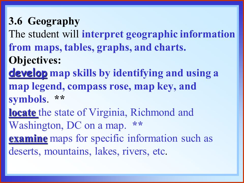 3 6 Geography We Will Have 9 Lessons With SOL The Student