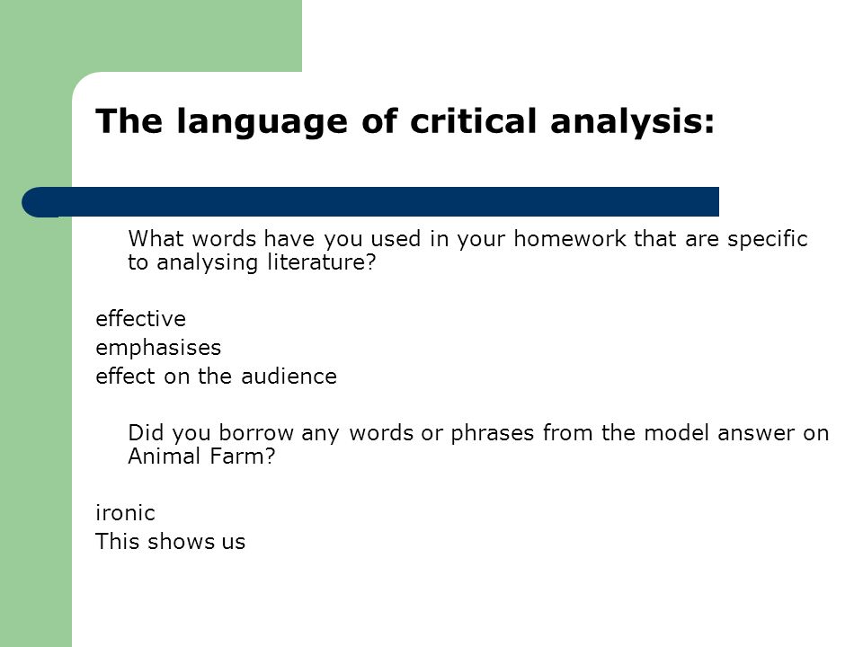 Critical analysis synonyms that belongs to phrases