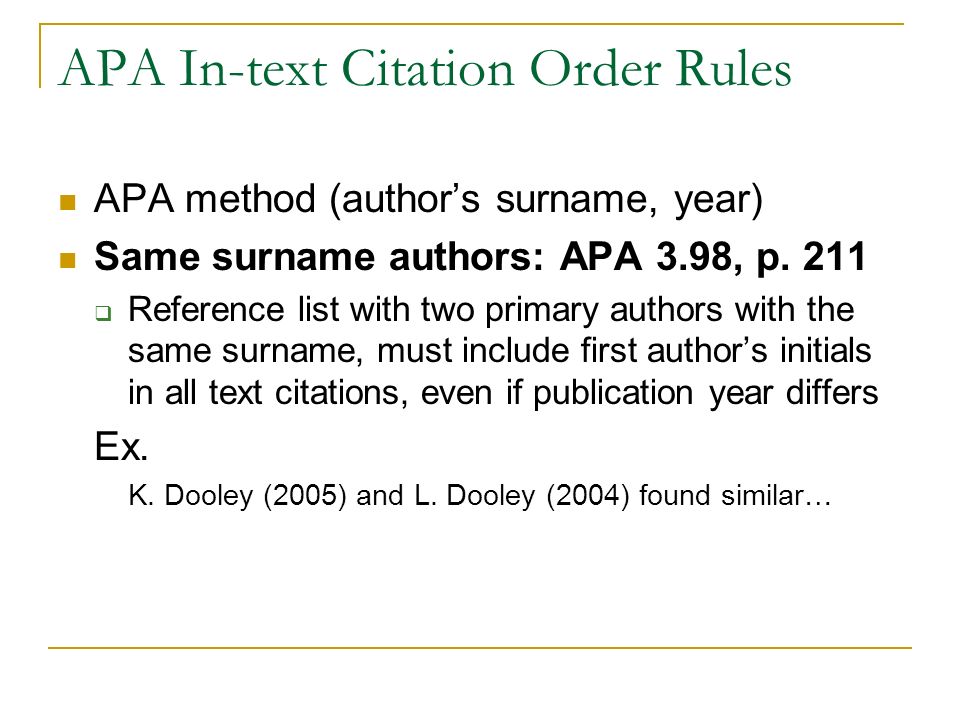 Alec 681 Seminar Apa Style Citation Order Objectives Discuss