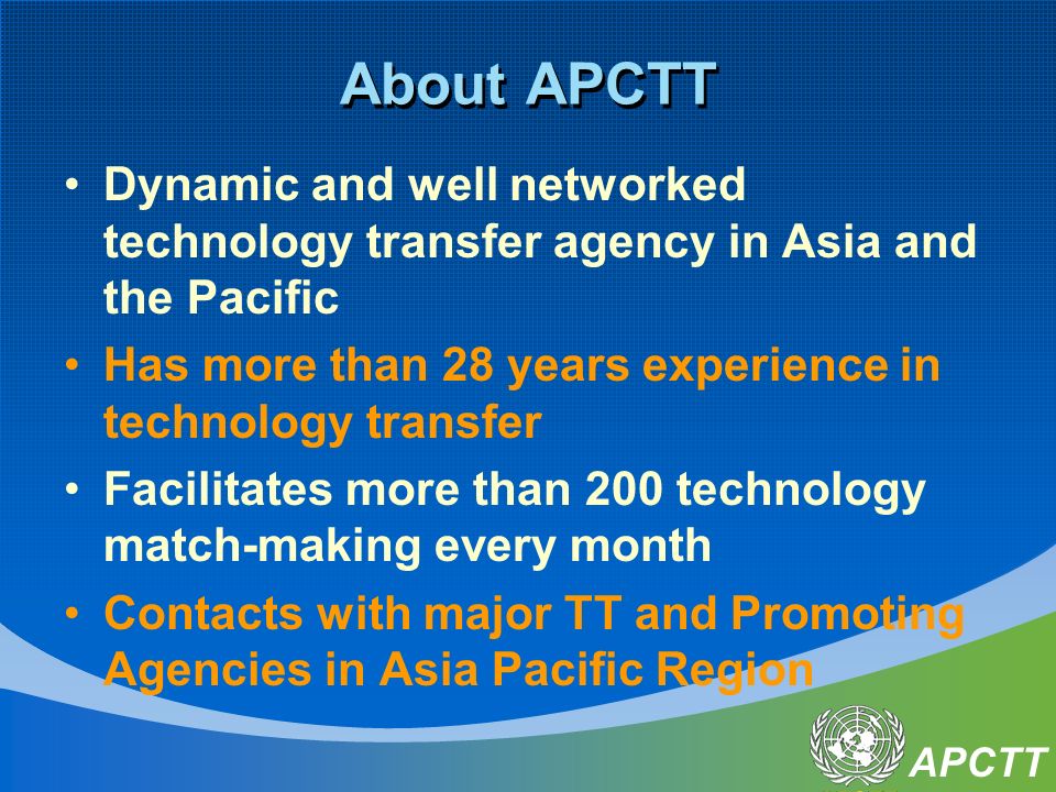 Apctt Apctt Technology Transfer Services Networking Basab R Shee Asian And Pacific Centre For Transfer Of Technology National Seminar On Biotechnology Ppt Download Apctt Apctt Technology Transfer Services Networking Basab R Shee Asian And Pacific Centre For Transfer Of Technology National Seminar On Biotechnology Ppt Download
