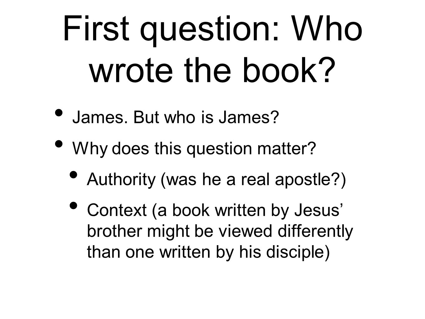who is the book of james written to