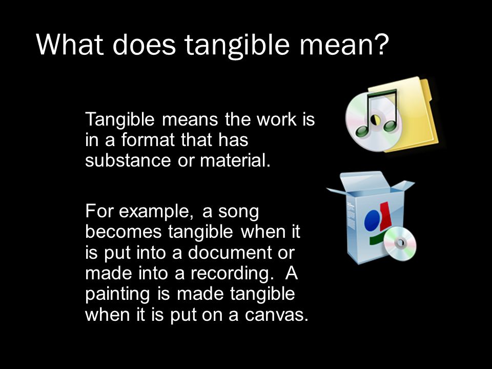 What does on sale tangible mean