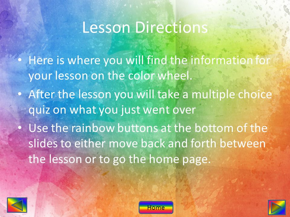 The Color Wheel Introduction Lesson Quiz Subject Art