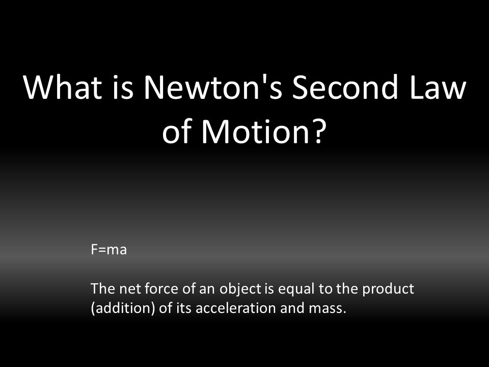 What is Newton s Second Law of Motion.
