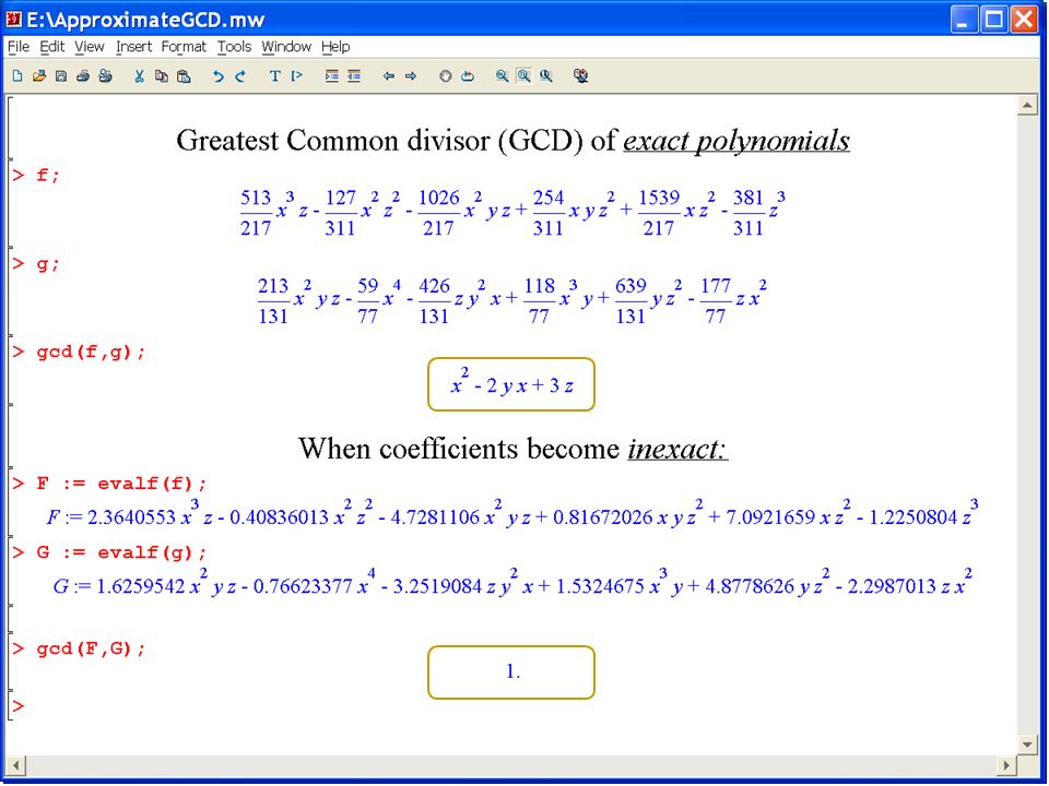 Computational algebra