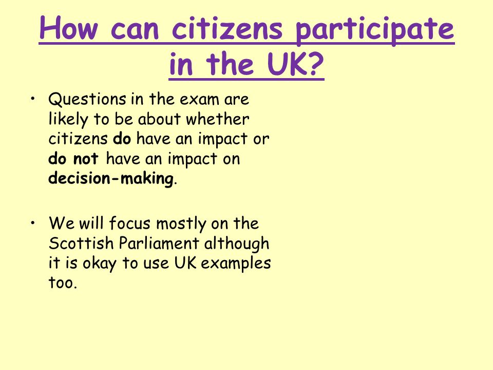 How can citizens participate in the UK.