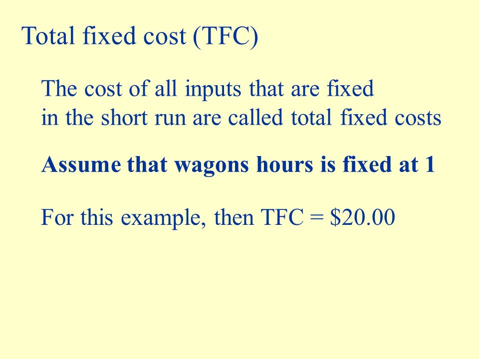Total Fixed Cost