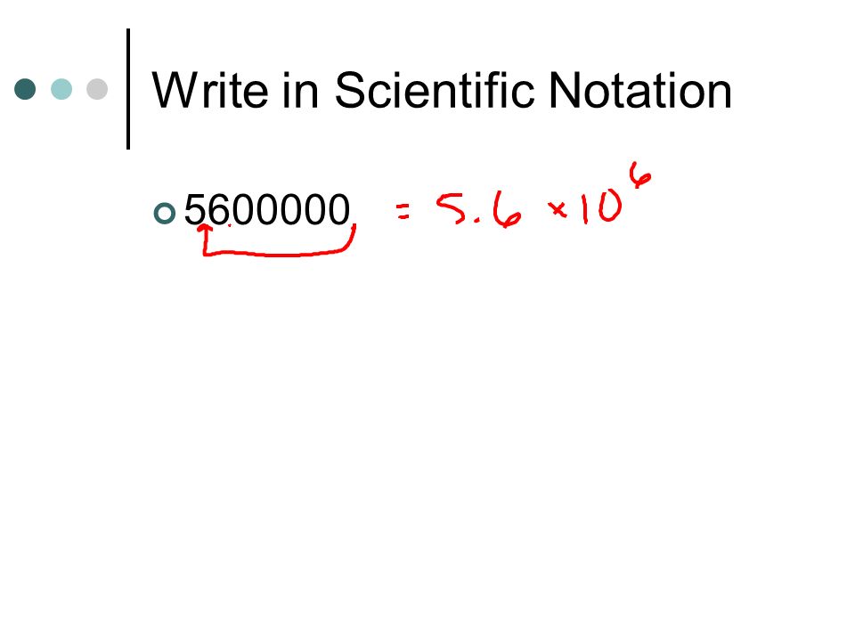 Write in Scientific Notation