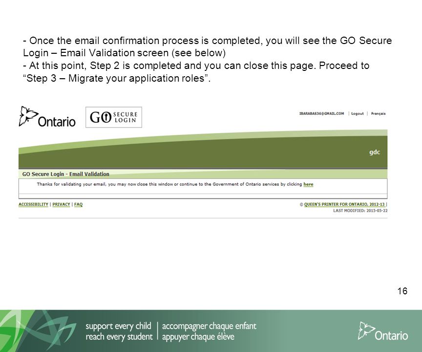 EDCS Basics and Enhancements Summer Institute August 31, ppt download - Once the email confirmation process is completed, you will see the GO Secure Login - Email Validation screen (see below) - At this point, Step 2 is completed and you can close this page. - 웹 EDCS Basics and Enhancements Summer Institute August 31, ppt download - Once the email confirmation process is completed, you will see the GO Secure Login - Email Validation screen (see below) - At this point, Step 2 is completed and you can close this page. - 웹