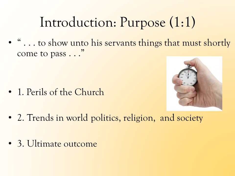 Introduction: Purpose (1:1) ...