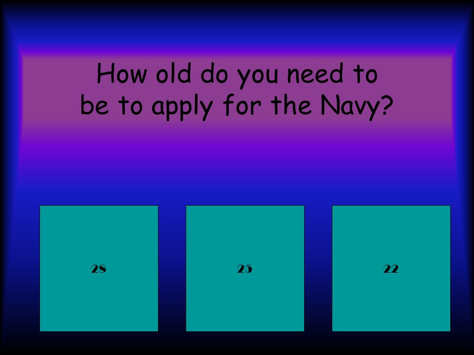 How old do you need to be to apply for the Navy