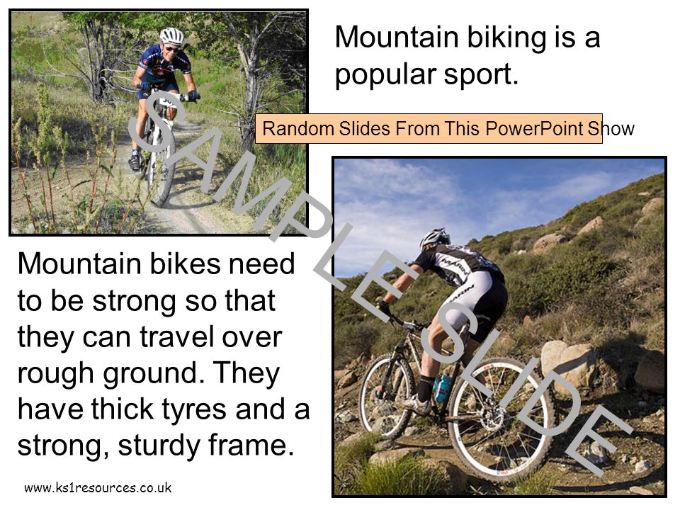 Mountain biking is a popular sport.