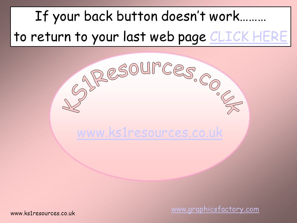 If your back button doesn’t work……… to return to your last web page CLICK HERECLICK HERE