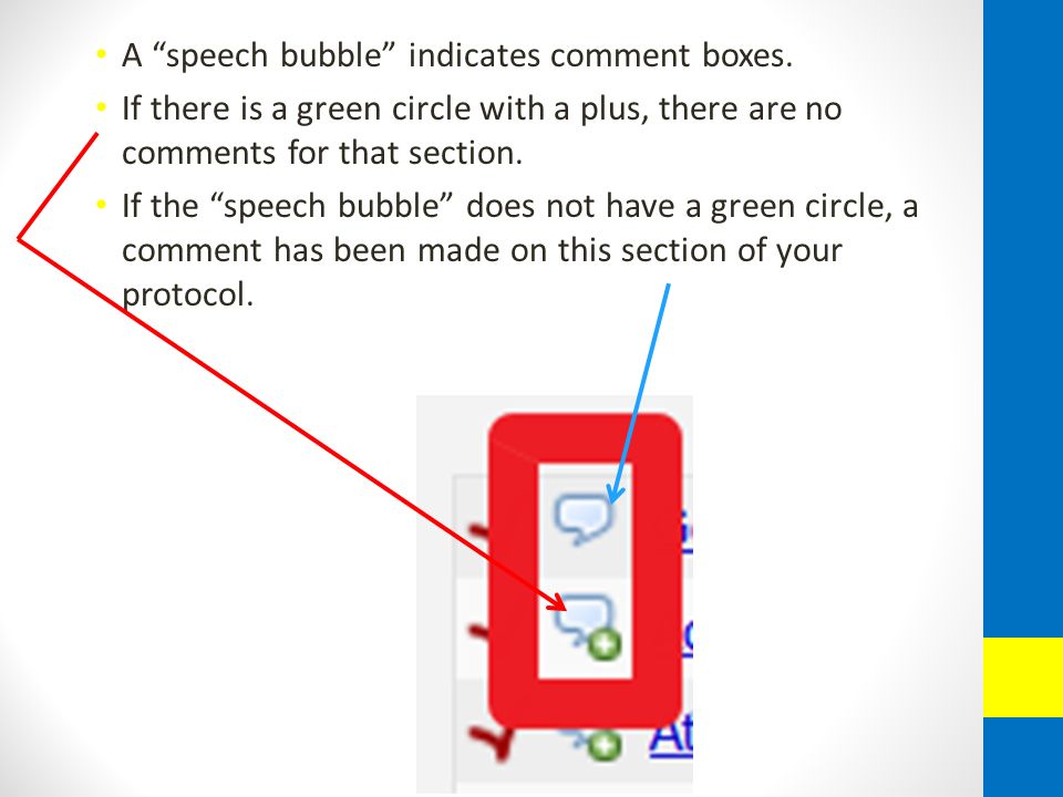 A speech bubble indicates comment boxes.
