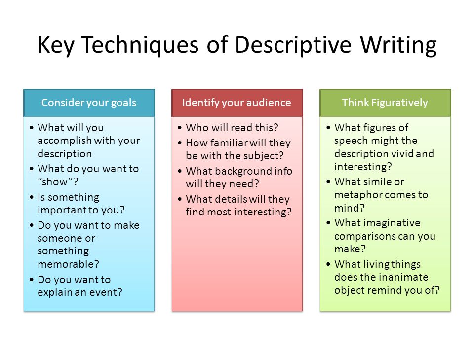 why is descriptive writing important