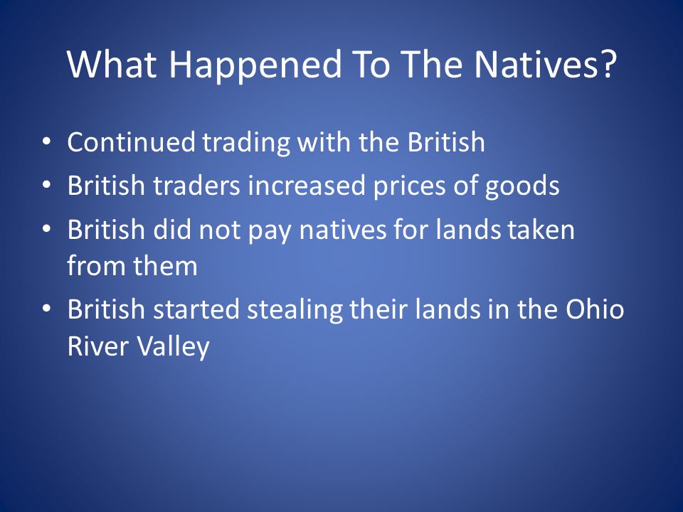 What Happened To The Natives.