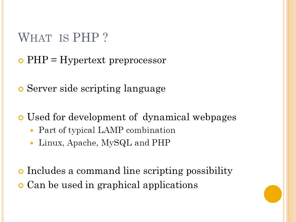 PHP OVERVIEW. C ONTENT Introduction of PHP History and development ...