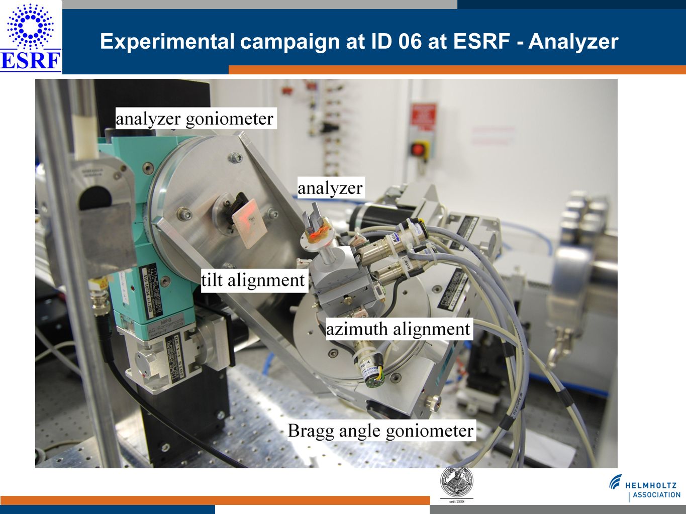 Experimental campaign at ID 06 at ESRF - Analyzer