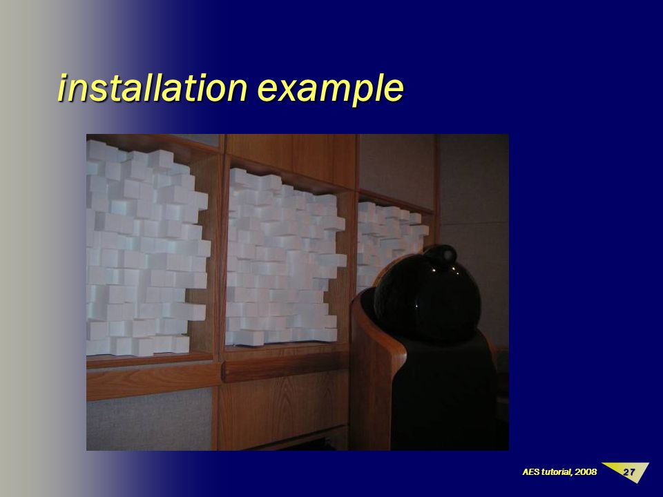 27AES tutorial, 2008 installation example