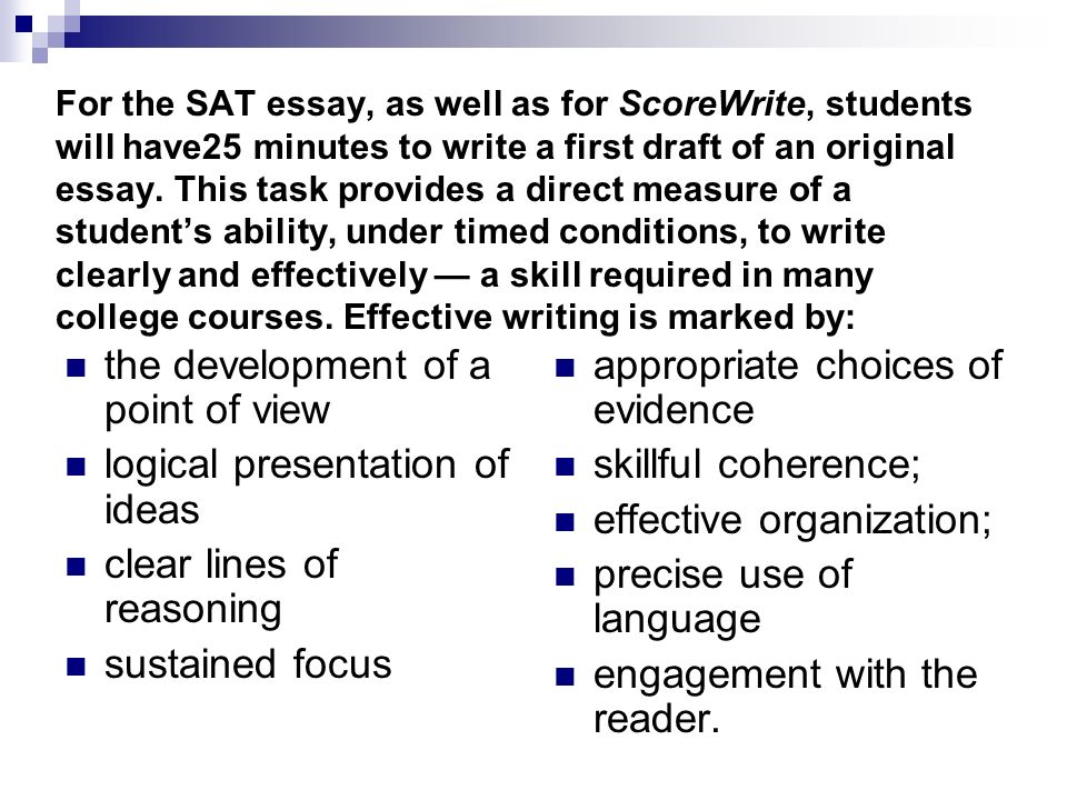 Реферат: The Sat Essay Research Paper English 101004Research