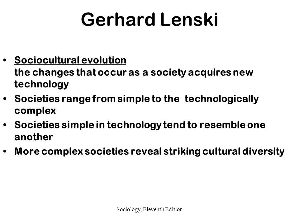 gerhard lenski sociology