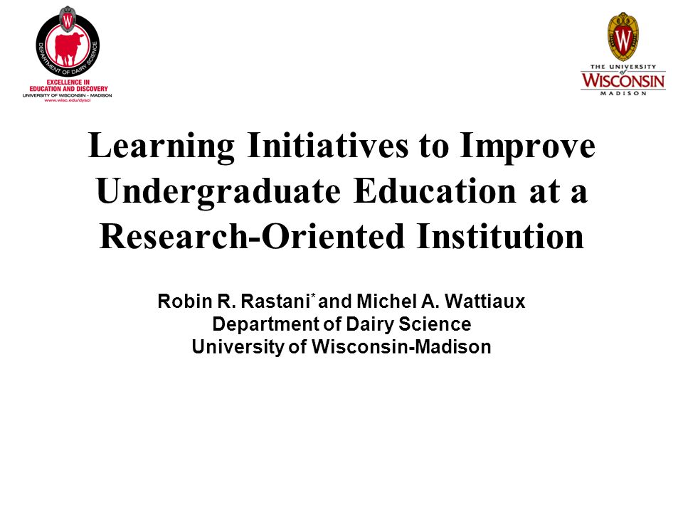 Learning Initiatives To Improve Undergraduate Education At A