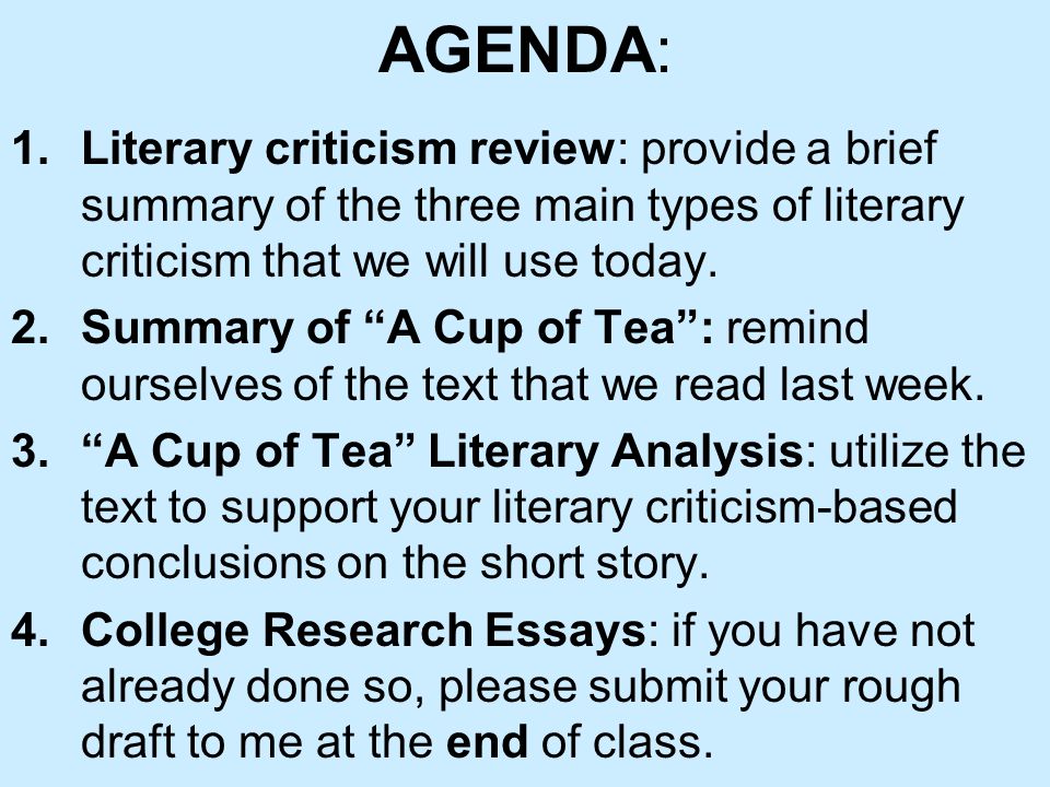 British Literature May 26 09 Ms Cares Agenda 1 Literary Criticism Review Provide A Brief Summary Of The Three Main Types Of Literary Criticism Ppt Download British Literature May 26 09 Ms Cares Agenda 1 Literary Criticism Review Provide A Brief Summary Of The Three Main Types Of Literary Criticism Ppt Download