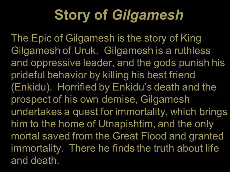the epic of gilgamesh summary how are the gods portrayed in the epic of gilgamesh