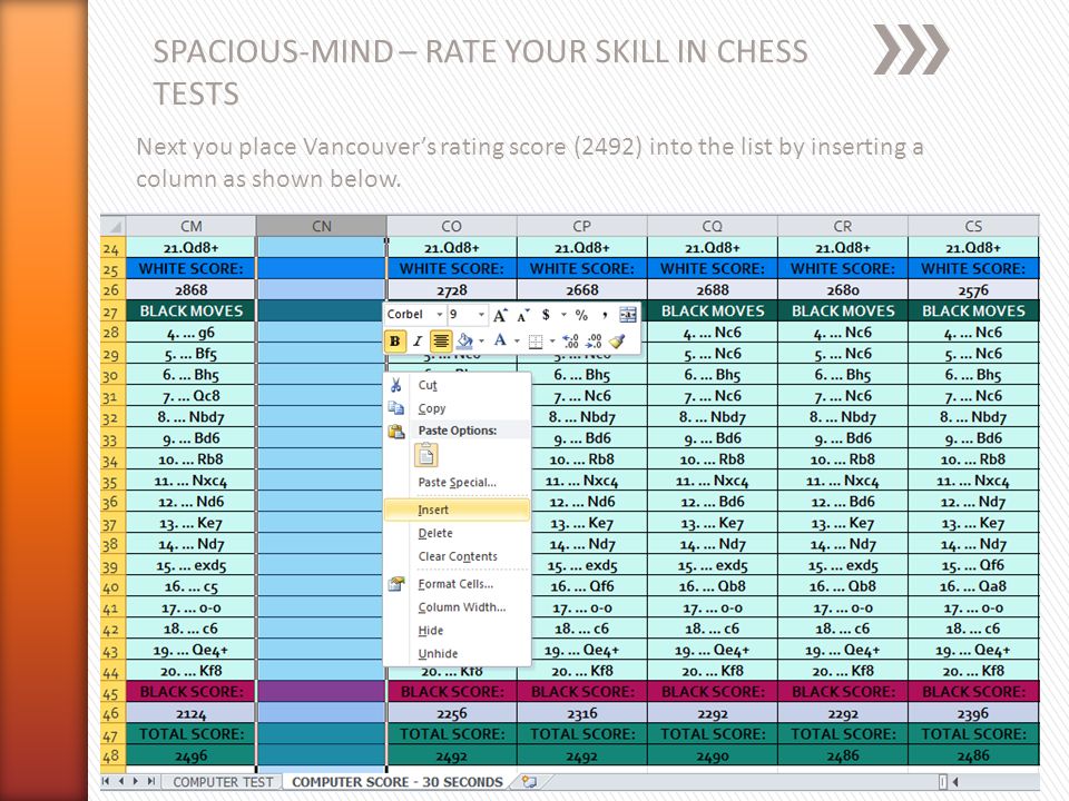 SPACIOUS-MIND – RATE YOUR SKILL IN CHESS TESTS. - ppt download