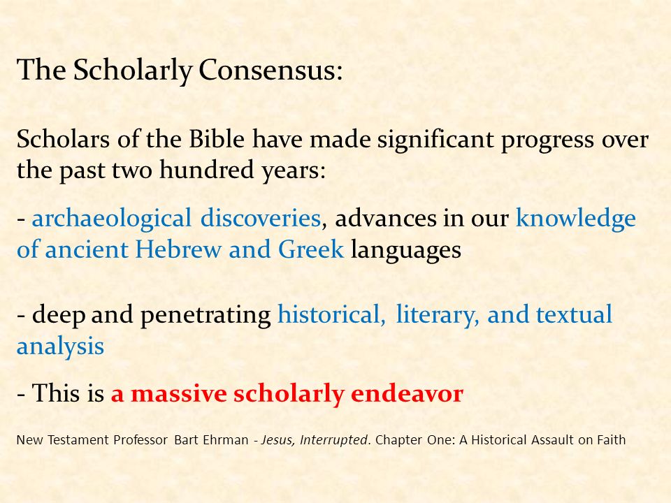 Image result for Scholarly consensus
