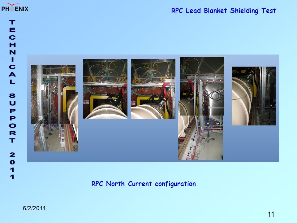 11 6/2/2011 RPC Lead Blanket Shielding Test RPC North Current configuration