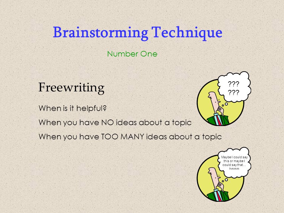 Corruption Essay In English Brainstorming Technique Number One Freewriting Options Write For A Specific Time Period Write For A Specific Amount Of Paper Library Essay In English also English Essays Topics Brainstorming Brainstorming The Key To Successful Essay Writing Health Care Reform Essay