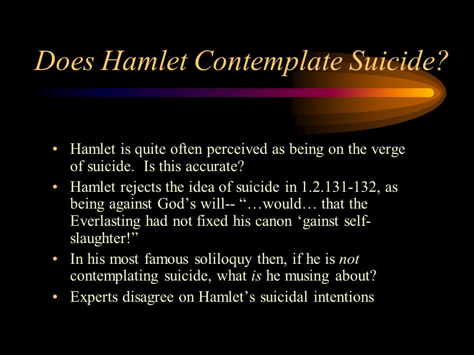 suicide in hamlet