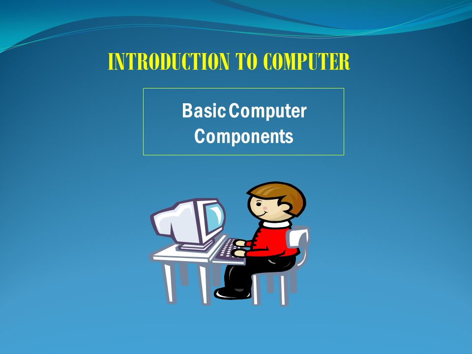 Basic Computer Components INTRODUCTION TO COMPUTER