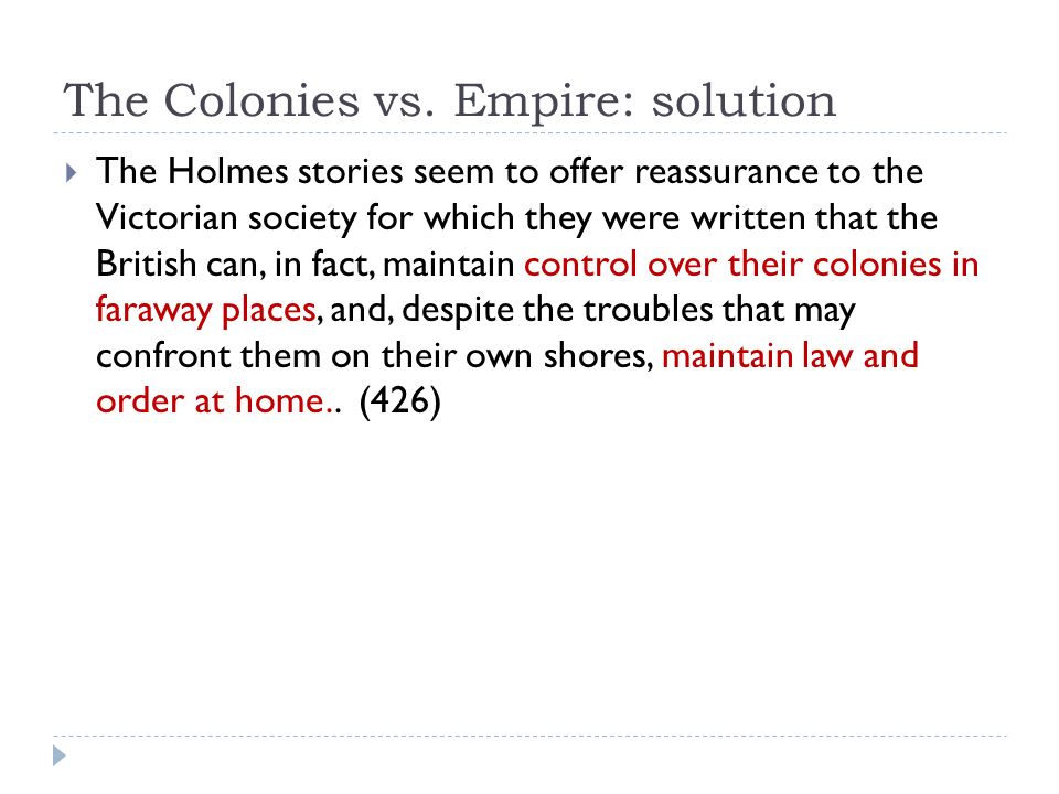 The Colonies vs.