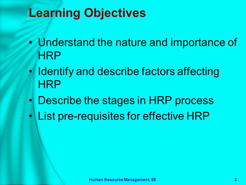 factors of human resource planning