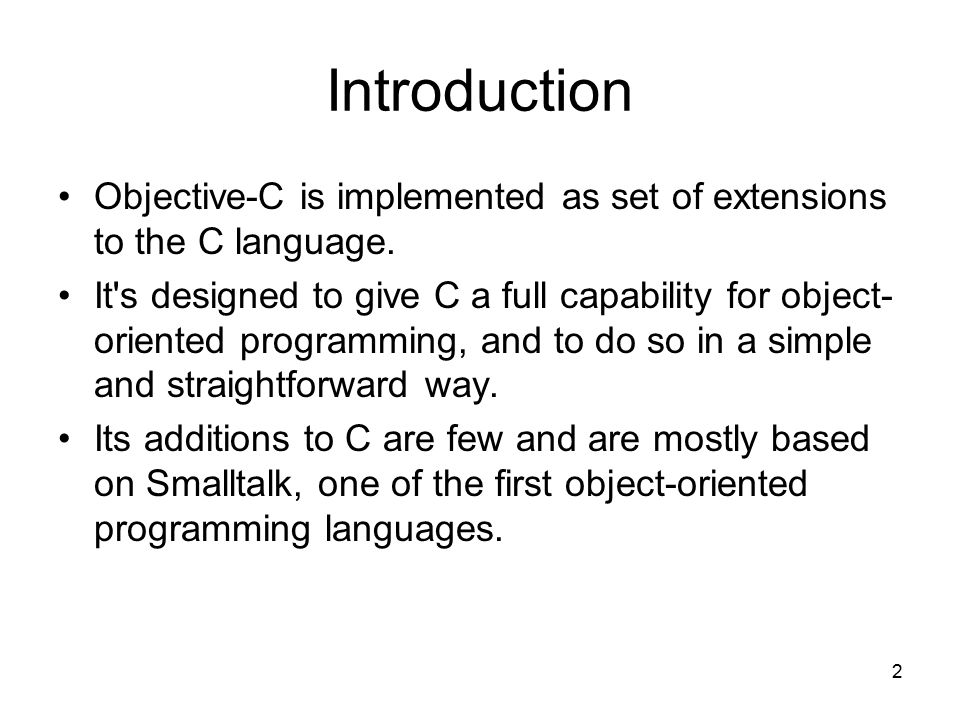 1 Introduction to Objective-C Programming (Level: Beginner) Lecture ppt ...