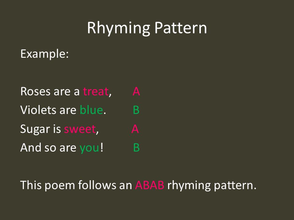 Image result for abab form in a poem