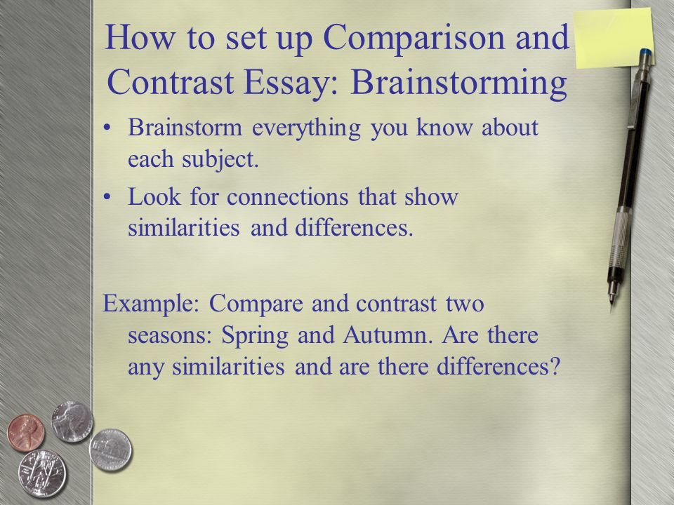 a comparison essay example