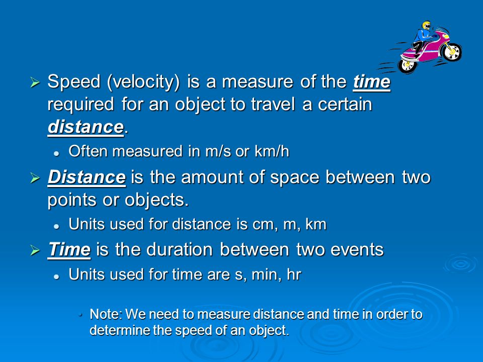 Relating Speed To Distance And Time Chapter Types Of Speed 1 Average Speed Is The Total Distance Divided By The Total Time For An Entire Trip Ppt Download